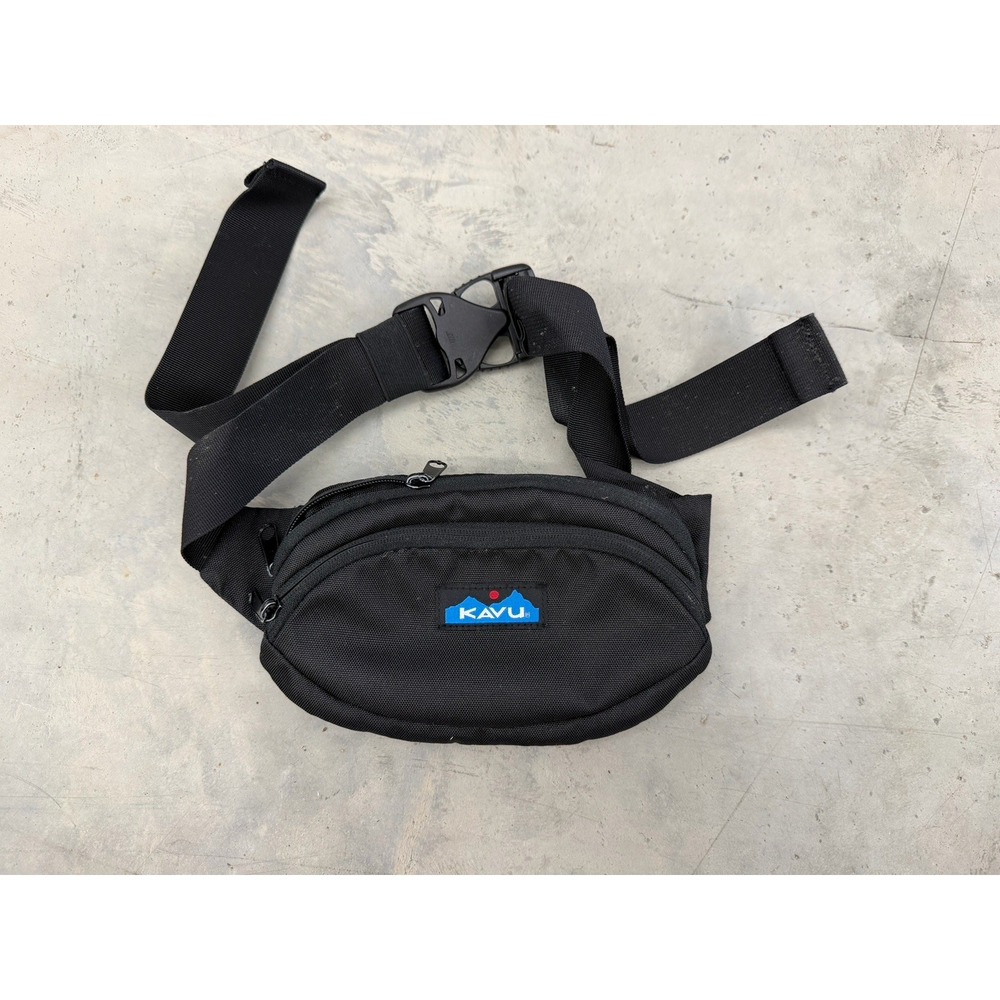 Kavu Black Original Polyester Fanny Pack Spectator Belt Waist Adjustable Strap